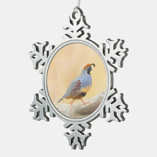 ガンブレルズウズル絵画ズオリジナルバードアート スノーフレークピューターオーナメント (右)