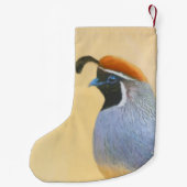 ガンブレルズウズル絵画ズオリジナルバードアート スモールクリスマスストッキング (裏面)
