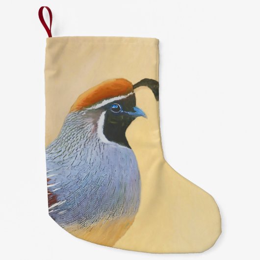 ガンブレルズウズル絵画ズオリジナルバードアート スモールクリスマスストッキング (正面)