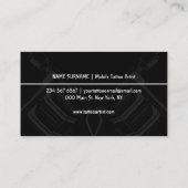 ガンペンクラウンブラックミニマルタモダントゥーアーティスト 名刺 (裏面)