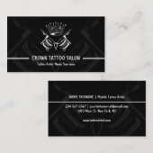 ガンペンクラウンブラックミニマルタモダントゥーアーティスト 名刺 (正面/裏面)