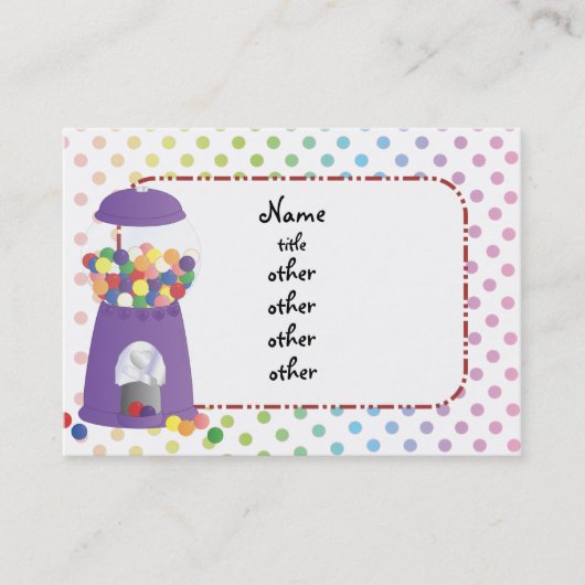 ガンボールファンタジー 名刺 (正面)