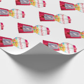 ガンボールマシンバブルガムヴィンテージ赤 ラッピングペーパー (角)