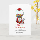 ガンボールマシン – キッズデザイン(send2スマイル) カード (黄色い花)