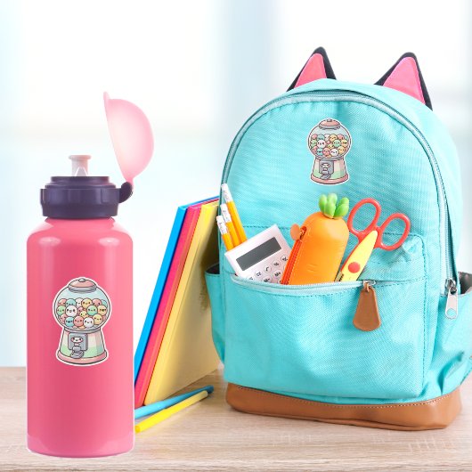 ガンボール機，水色おもしろい, カラフル, シール