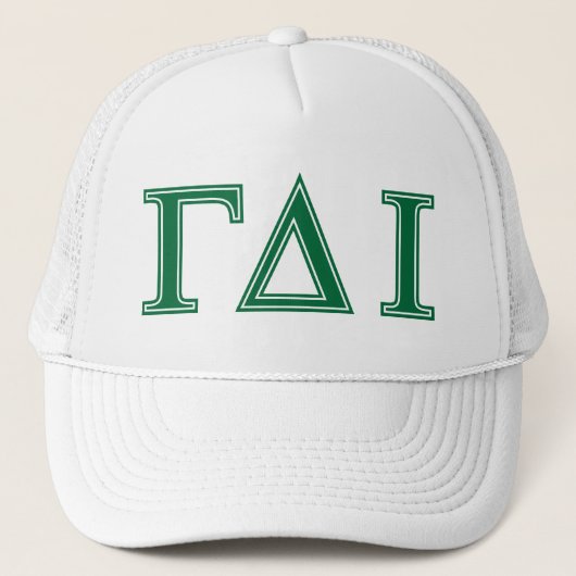 ガンマのデルタIota (緑の手紙) キャップ (正面)
