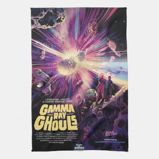 ガンマ線バーストパルサーズキロノヴァ宇宙衝突 キッチンタオル (縦)