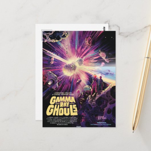 ガンマ線バーストパルサーズキロノヴァ宇宙衝突 ポストカード (正面/裏面インサイチュ)