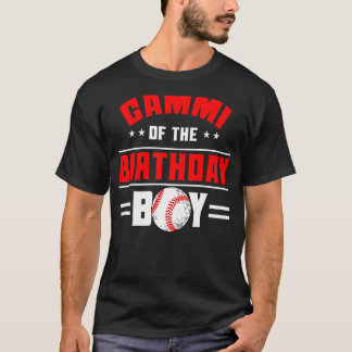 ガンミオブザ誕生日ボーイベースボールテーマファミリーBd Tシャツ