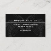 ガンミニマルモダンリストブラックタトゥー 名刺 (裏面)