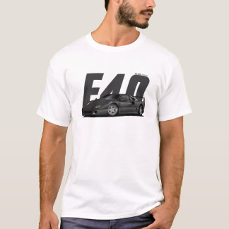 ガンメタルグレイすごいスポーツカーレトロF40 F-40 Tシャツ