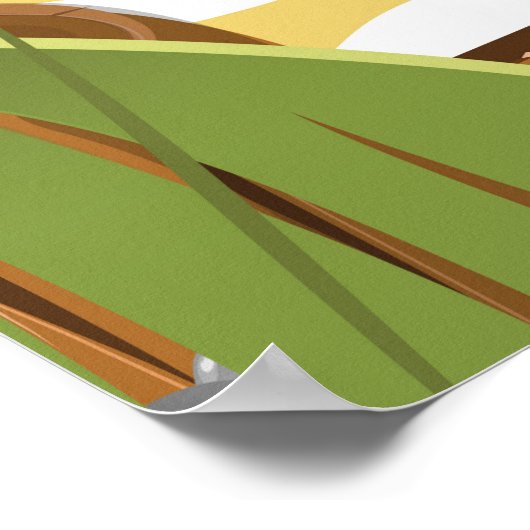 ガンモルディブ島ヴィンテージ旅行ポスターアート。 ポスター (角)