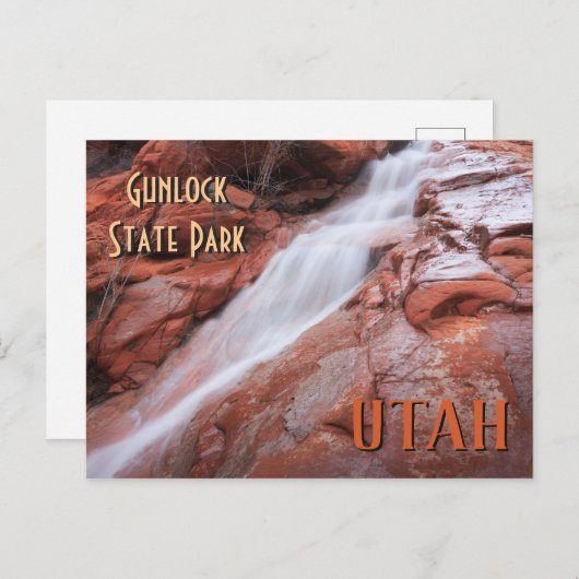 ガンロック州パークユタウォーターフォール ポストカード (正面/裏面)