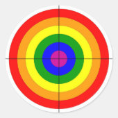 ガン射撃、 発砲範囲雄牛の目標的シンボルゲイ ラウンドシール (正面)