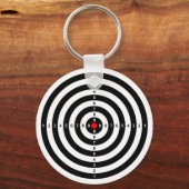 ガン射撃、 発砲範囲雄牛の眼球標示記号 キーホルダー (正面)