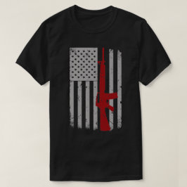 ガン愛好家アメリカ国旗のプライドギフトメンズウィメンズ Tシャツ
