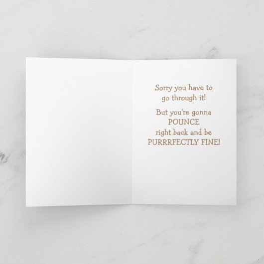 ガン猫に飽おもしろいきる カード (内部)