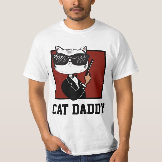 ガン男Tシャツを着た猫 Tシャツ (正面)