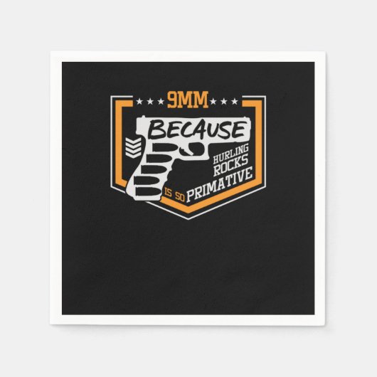 ガン第2補正ガン所有者の権利の砲術第2条 スタンダードカクテルナプキン (正面)