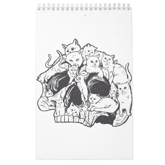ガン誕生日とハロウィン猫価格 カレンダー (カバー)