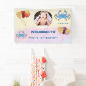 ガン 水彩 1歳の誕生日 | 写真1枚＆風船 横断幕 (インサイチュ)