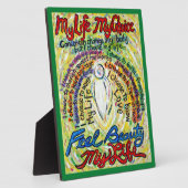 ガン 私の人生、私の選択 ポエム エンジェル アート プレート フォトプラーク (側面)