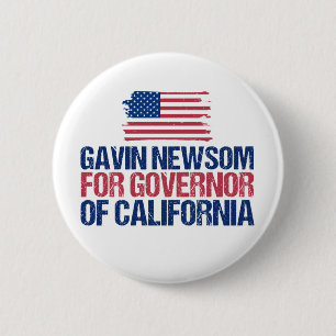 ガヴィン・ニューサム,カリフォルニア州知事選へ 缶バッジ