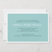 ガーかわいらしル4フォトインティール(緑がかった色)卒業招待状 招待状 (裏面)