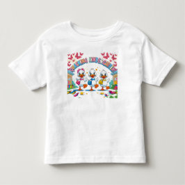 "ガーガー幼稚園 - かわいいアヒルの新学期" トドラーTシャツ