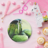 ガーキンズフードピクルディルキュウリーグリーン ペーパープレート (パーティー)