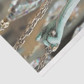 ガーゴイお洒落ルフェアリーのピンクの緑のデコパージュ 薄葉紙 (詳細)