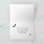 ガーゴイルこうもり面白いハロウィーンカード カード (内部)