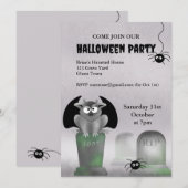 ガーゴイルのハロウィンパーティー招待状 招待状 (正面/裏面)