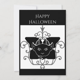 ガーゴイルのハロウィン グリーティングカード 招待状