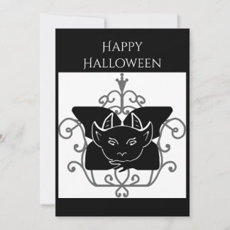 ガーゴイルのハロウィン グリーティングカード 招待状