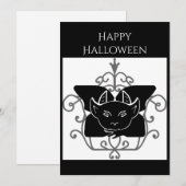 ガーゴイルのハロウィン グリーティングカード 招待状 (正面/裏面)