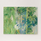 ガースと一緒にボートに乗った女の子by Berthe Morisot ジグソーパズル (横)