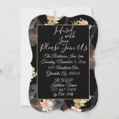 ガーゼ ローズゴールド バレエドレス フラワーフレグランス 招待状 (裏面)