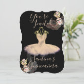 ガーゼ ローズゴールド バレエドレス フラワーフレグランス 招待状 (スタンド正面)