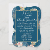 ガーゼ ローズゴールド バレリーナドレス フローラル 香水 招待状 (裏面)