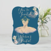 ガーゼ ローズゴールド バレリーナドレス フローラル 香水 招待状 (スタンド正面)