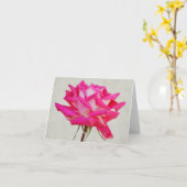ガーティ独身ののガーデンノートカードからピンクローズ カード (黄色い花)