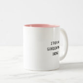 ガーデおもしろいィアユーモアのあるンジェルドリンク引用文 ツートーンマグカップ (正面右)
