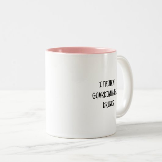 ガーデおもしろいィアユーモアのあるンジェルドリンク引用文 ツートーンマグカップ (正面右)