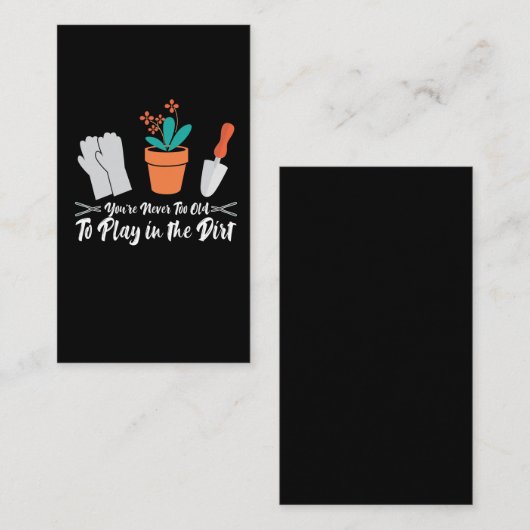 ガーデおもしろいィングジョーク自然植物庭師 名刺 (正面/裏面)