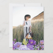 ガーデかわいらしンパーラベンダーフローラ 招待状 (裏面)