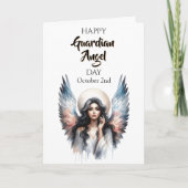 ガーディアンエンジェルの日おめでとう（ヒスパニック） カード (正面)