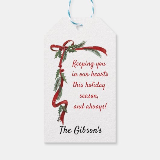 ガーディアンエンジェルの水彩が優雅に近づく ギフトタグ (裏面)