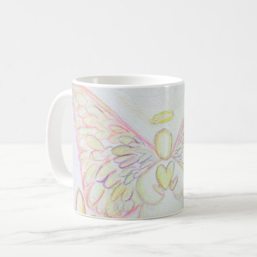 ガーディアンエンジェルオブハートアートカスタムコーヒーマグカップ コーヒーマグカップ (正面左)