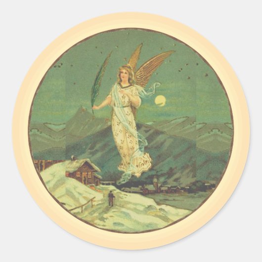 ガーディアンエンジェルオンザシティークラシックエンジェルラウンドステッカー ラウンドシール (正面)